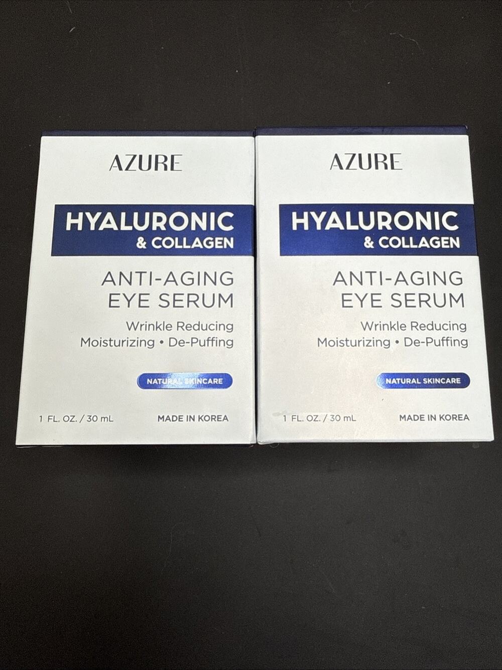 (2) AZURE Hyaluronic & Collagen Anti Aging Eye Serum - Moisturizing, 1 oz each